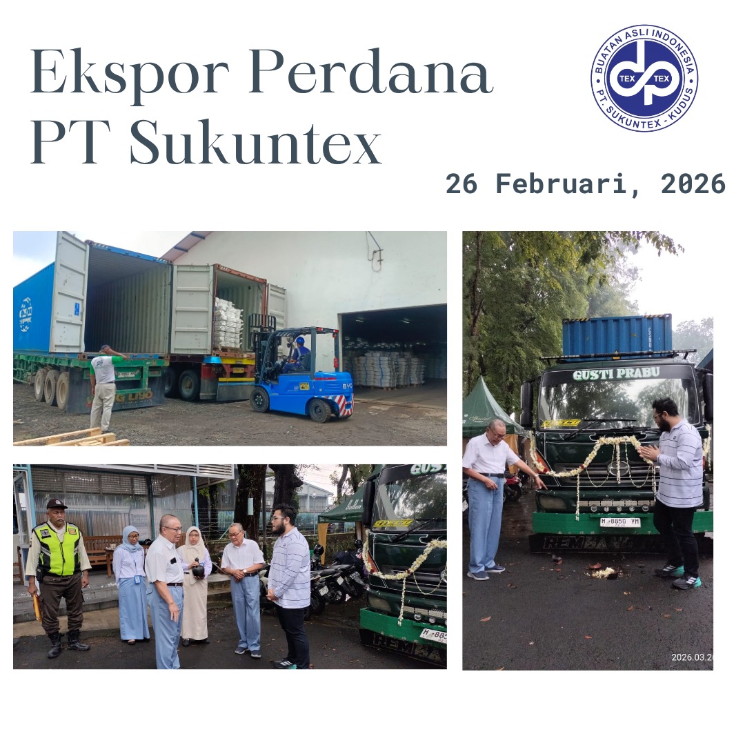 Tembus Pasar Global, PT Sukuntex Lepas Pengiriman Ekspor NE 30/1 Carded Yarn ke Shanghai